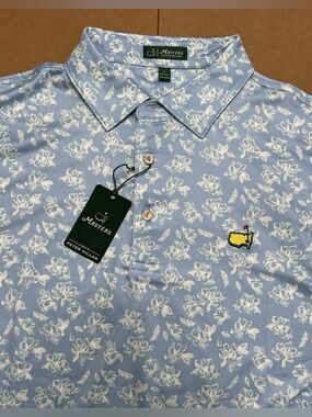 RORY!!! Masters! Peter Millar Light Blue Azalea Polo Shirt! NWT - Large
